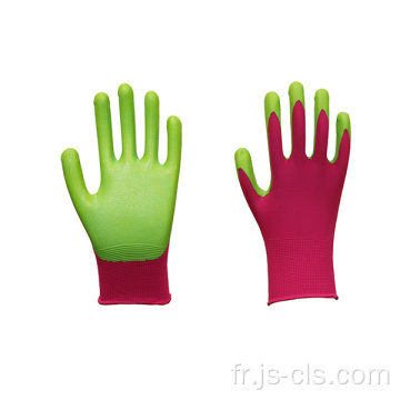 Série de jardin Nylon Nitrile pour enfants Gants de jardin